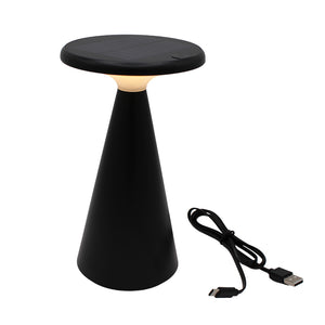 Mushroom Portable Solar Lamp, Black